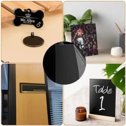 5-50PCS ABS Plastic Model Sheet Black 0.5mm/1mm/1.5mm/2mm/3mm/4mm/5mm Thick for Craft Projects DIY Cosplay