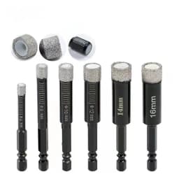5-16mm Hexagonal Shank Brazed Dry Ceramic Tile Drill Bit Marble Granite Vitrified Tile Hole Opener Diamond Drill Bit Hole Saw