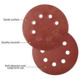 50 PCS Sanding Discs 125mm Round Shape Sandpaper 8 Hole Mixed Grit 80-3000 Hook And Loop Disk Sand Sheets Polishing Tools