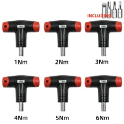 1- 6nm T-Type Fixed Torque Wrench Professional Small Manual Repair Tool With Multiple Specifications 5% Accuracy 4 Batch Heads