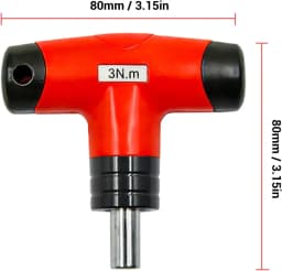 1- 6nm T-Type Fixed Torque Wrench Professional Small Manual Repair Tool With Multiple Specifications 5% Accuracy 4 Batch Heads