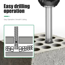 LAVIE 1pc SDS-Plus Reinforced Concrete Drill Bit Multiple Specifications And Sizes–High-Hardness Drill Bit-Duty Rebar Penetrat