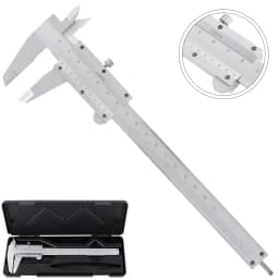 Stainless Steel 0-6" 150MM High Accuracy Marking Vernier Caliper Micrometer Gauge Measuring Instrument Tools with Protective Box
