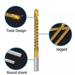 3pcs Titanium Coated High Speed Steel Drill Bit Electric Drill Hemp Flowers