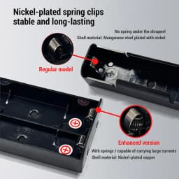 Heltec Enhanced Pin-Type Plug-in Battery Holder for 18650/21700, 1-4S, 3A/24A - Suitable for DIY Modifications, PCB Assembly Etc