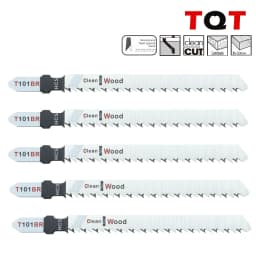 Tqt Jig Saw Blade 5Pcs T101Br Jigsaw Blades Set t Shank Wood Assorted Saw Blades for Woodworking Cutting Tool
