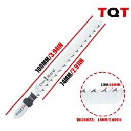 Tqt Jig Saw Blade 5Pcs T101Br Jigsaw Blades Set t Shank Wood Assorted Saw Blades for Woodworking Cutting Tool