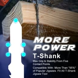 Tqt Jig Saw Blade 5Pcs T101Br Jigsaw Blades Set t Shank Wood Assorted Saw Blades for Woodworking Cutting Tool
