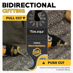 TOLESA 5PCS Oscillating Multi tool Hook Knife Blade, Multitool Saw Blades for Cutting Soft Materials Roofing Shingles Carpet