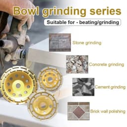 Large Diamond Grinding Disc Stone and Concrete Floor Grinder Wall Putty Angle Grinder Double-Row Grinding Cutting 100/125/150mm