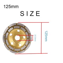 Large Diamond Grinding Disc Stone and Concrete Floor Grinder Wall Putty Angle Grinder Double-Row Grinding Cutting 100/125/150mm