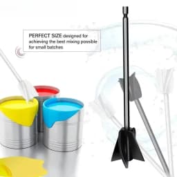 2PCS Epoxy Mixing Stirring Rods Paint Putty Cement Mixer Attachment with Drill Chuck for Epoxy Resin Latex Oil Paint
