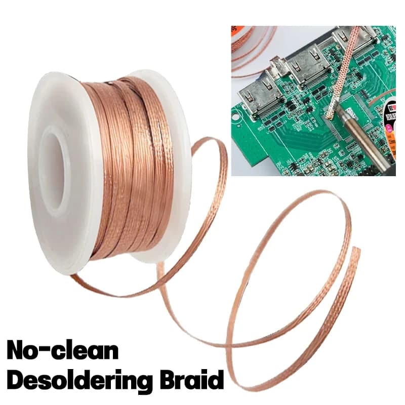 1.5/3/6/10M Copper Welding Wire Desoldering Mesh Braid Tape Welding Point Solder Soldering Tool of Electronic PCB Circuit Board