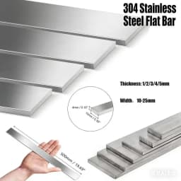 1Pcs Length 250mm/500mm 304 Stainless Steel Flat Bar Thick 1/2/3/4/5mm Width 10/12/15/20/25/30/40mm