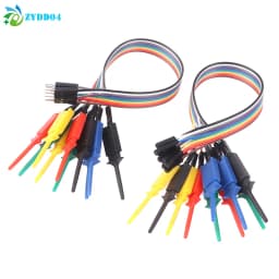 ●20cm 10P High Efficiency Test Hook Clip Logic Analyzer Cable Gripper Probe Test Clamp For Chips Pins Connecting Testing