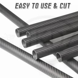 1Pcs 3K Carbon Fiber Tube Matte Twill Hardness Composite Material Length 200 /300/500mm OD 5mm to 50mm Fibre Tube
