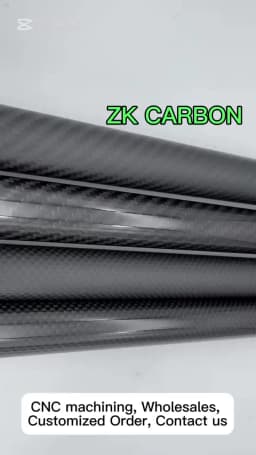 1Pcs 3K Carbon Fiber Tube Matte Twill Hardness Composite Material Length 200 /300/500mm OD 5mm to 50mm Fibre Tube