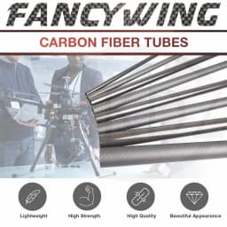1Pcs 3K Carbon Fiber Tube Matte Twill Hardness Composite Material Length 200 /300/500mm OD 5mm to 50mm Fibre Tube