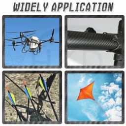 1Pcs 3K Carbon Fiber Tube Matte Twill Hardness Composite Material Length 200 /300/500mm OD 5mm to 50mm Fibre Tube