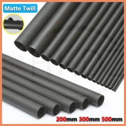 1Pcs 3K Carbon Fiber Tube Matte Twill Hardness Composite Material Length 200 /300/500mm OD 5mm to 50mm Fibre Tube