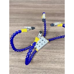 Bench Vise Soldering Station with 4/6 Flexible Arms & Soldering Iron Holder – PCB Welding Repair Tool, Aluminum Alloy Base
