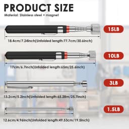 Telescopic Magnetic Pen Portable Metalworking Handy Tool Magnet Capacity for Picking Up Nut Bolt Adjustable Pickup Rod Stick