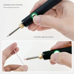 【510 Thread Mini Soldering Iron Kit】With Display Adjustable Voltage – 510 Connector USB Electronics Welding Tool 650mah
