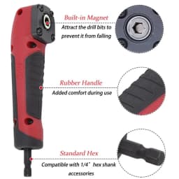 90/105/360 Degrees 1/4" Hex Shank Magnetic Adapter Bending Drills Reversible Ratchet Screwdriver Adjustable Power Driver Tools