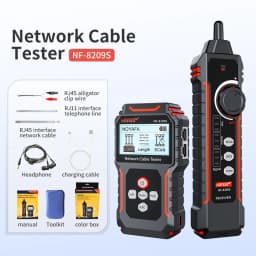 Noyafa New NF-8209S LCD Network Cable Tester Wire Tracker PoE Current Length Cabling RJ45 Cable Tracker Multifunctional Tester T