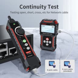 Noyafa New NF-8209S LCD Network Cable Tester Wire Tracker PoE Current Length Cabling RJ45 Cable Tracker Multifunctional Tester T