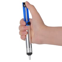 JCD Soldering Iron Pumpit Desoldering Pumps Aluminium Solder Sucker Tool Removal Device Blue Vacuum Soldering Iron Desolder