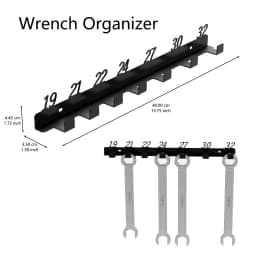 [Durable Screw Organizer] Durable Heavy-Duty Metal Wall-Mounted Screw Organizer with Numbered Slots (61 for #6, 31 for #8, Etc.)