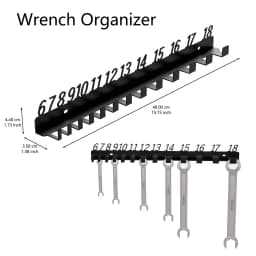 [Durable Screw Organizer] Durable Heavy-Duty Metal Wall-Mounted Screw Organizer with Numbered Slots (61 for #6, 31 for #8, Etc.)