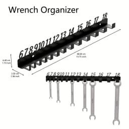 [Durable Screw Organizer] Durable Heavy-Duty Metal Wall-Mounted Screw Organizer with Numbered Slots (61 for #6, 31 for #8, Etc.)