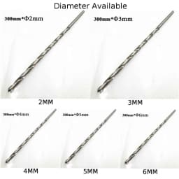 1pc HSS Drill Bit 2/3/4/5/6mm 160mm-300mm Straight Shank Twists Drill Bit Extra Long HSS Straight Shank Drill Bit Power Tools Ac