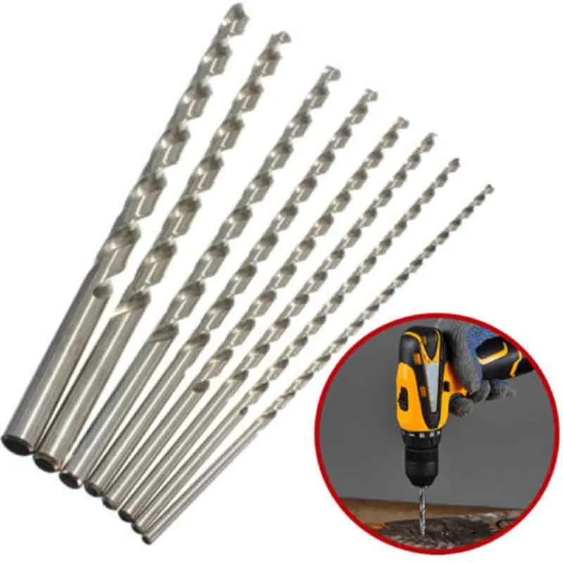 1pc HSS Drill Bit 2/3/4/5/6mm 160mm-300mm Straight Shank Twists Drill Bit Extra Long HSS Straight Shank Drill Bit Power Tools Ac