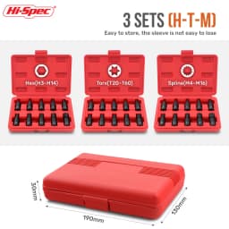 Chrome Vanadium Alloy Steel Hexagonal Socket Set Torx Tool Socket Head Applicable to Manual Wrench S2 Blackened Box Hexagon Bit
