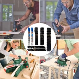 20Pcs Jigsaw Blades Set T-Shaft HCS Assorted Jig Saw Blades for Wood Plastic and Metal Cutting Blades forBlack & Decker Metabo