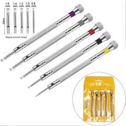 0.8-1.6mm Steel Screwdriver for Watch Repairing Portable Watch Tools Band Removal with Mini Link Pins Watchmaker Tools
