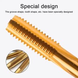 1/5/7pcs HSS Tap Set Hand Thread Screw Taps M3 M4 M5 M6 M8 High Hardness Titanium Coated Threading Tools for Metalworking