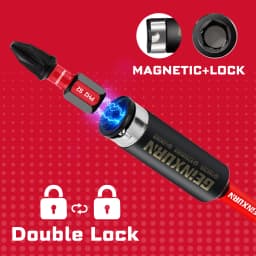 Geinxurn Impact Magnetic Screwdriver Bit , Extension Socket Drill Bit Holder S2 Steel Hex Shank Quick-Change Drill Bit Guide