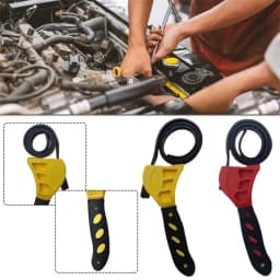 6inch Belt Wrench Oil Filter Puller Strap Spanner Chain Wrench Strap Opener, Adjustable Disassembly Tool