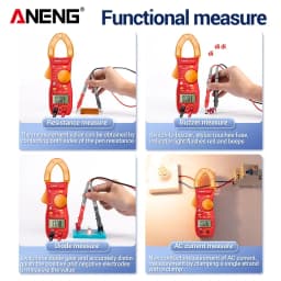 ANENG ST170 Clamp Meter Digital Multimeter Tester 1999 Counts AC/DC Voltage Ammeter Tester Car Amp Hz Capacitance NCV Ohm Test