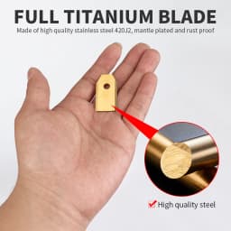 Extended Robot Replacement Blade Stainless Steel 43mm Blade for Robotic Lawn Mower, Double Cutting Effect Increase Efficiency
