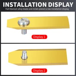 Extended Robot Replacement Blade Stainless Steel 43mm Blade for Robotic Lawn Mower, Double Cutting Effect Increase Efficiency