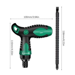 2 in 1 T-Shape Household Ratchet Handle Screwdriver Set Ratchet Screwdriver Bit Insulated Handle For Electrician Tool in