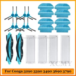 For Cecotec Conga 3290 3490 3690 3790 3890 Ultra Titanium Vital Vacuum Cleaner Spare Parts HEPA Filter Side Brush Proscenic M7