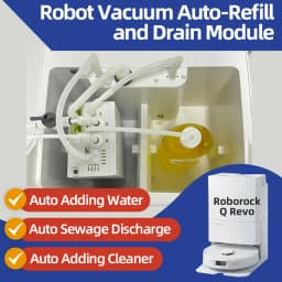 For Roborock Q Revo Max Edge QV35 S5V Q Revo Curv 2 Robot Vacuum Water Change Kit Auto Water Refill and Drain Water Hookup Kit