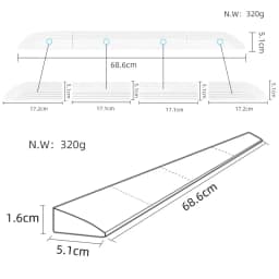 Anti-Slip Threshold Door Step Ramp Kit for Intelligent Robot Vacuum Cleaner Lightweight TPE Ramp for Wheelchairs