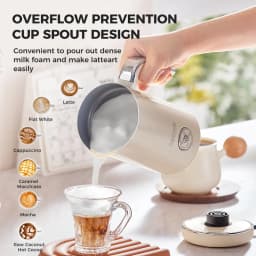 Cafelffe Electric Milk Frother Frothing Foamer Chocolate Mixer Cold/Hot Cappuccino Fully Automatic Milk Warmer home appliance